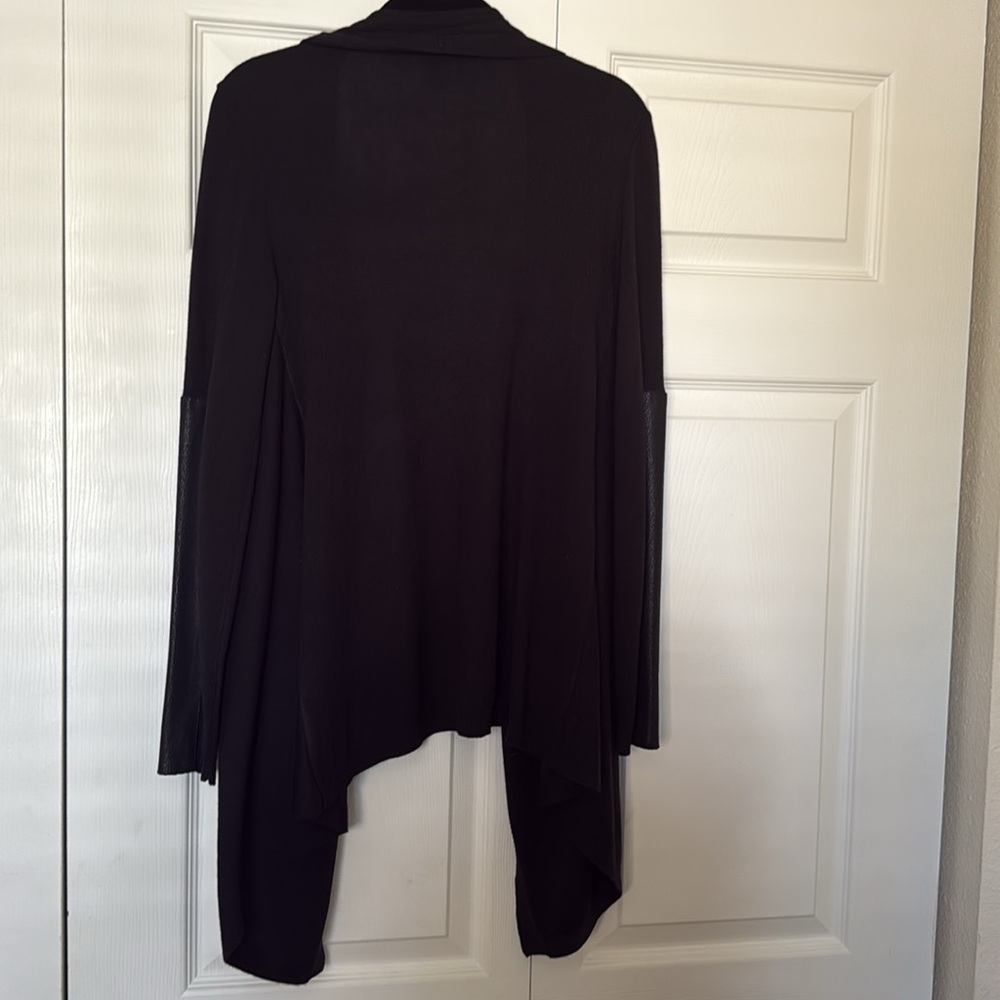 Karen Kane Black Cardigan Sweater with Waterfall Hem XS - Picture 5 of 8